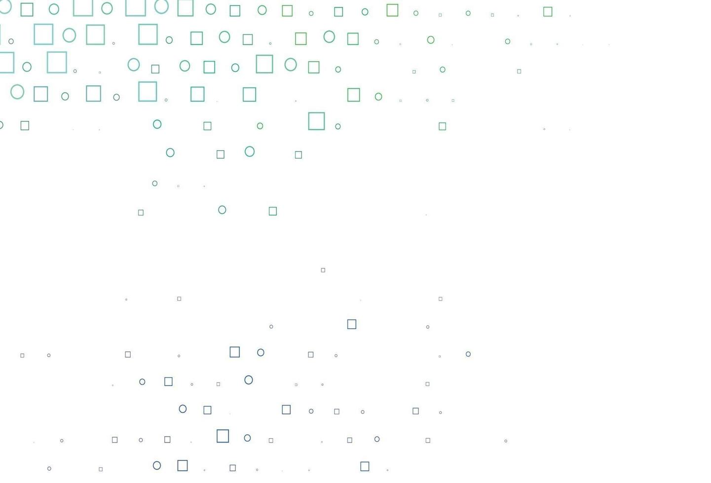 Light Blue, Green vector background with circles, rectangles.
