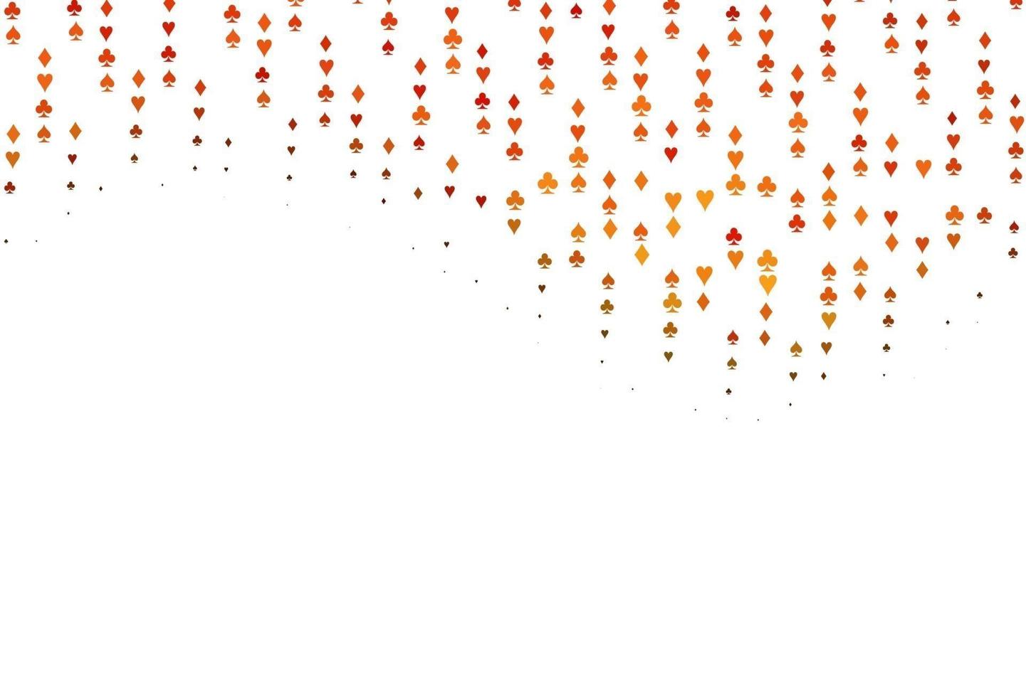 Light Orange vector cover with symbols of gamble.