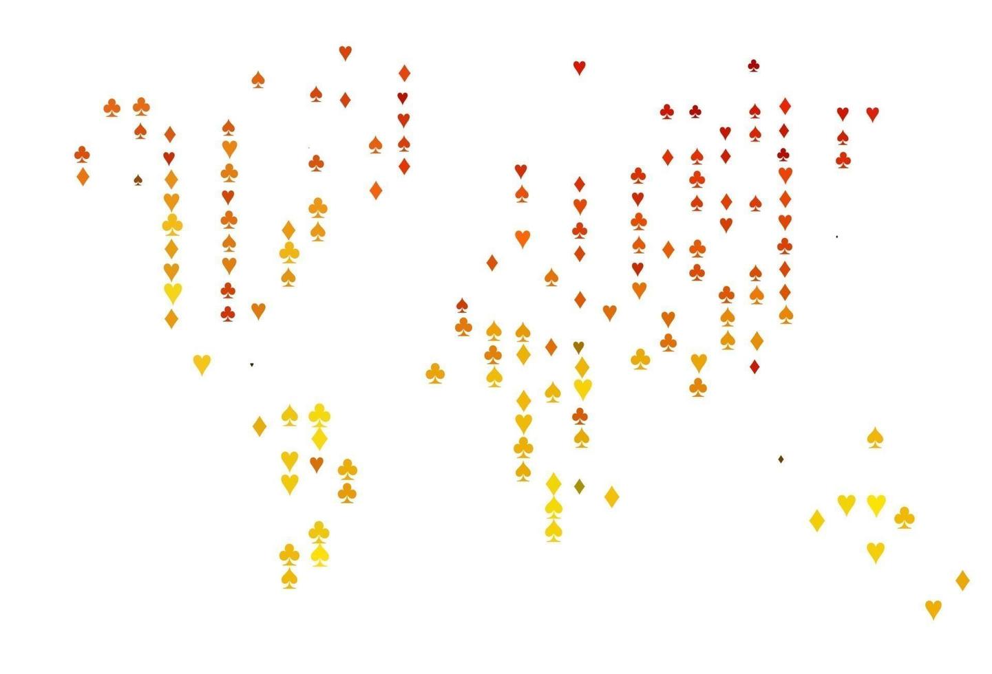 Light Orange vector template with poker symbols.