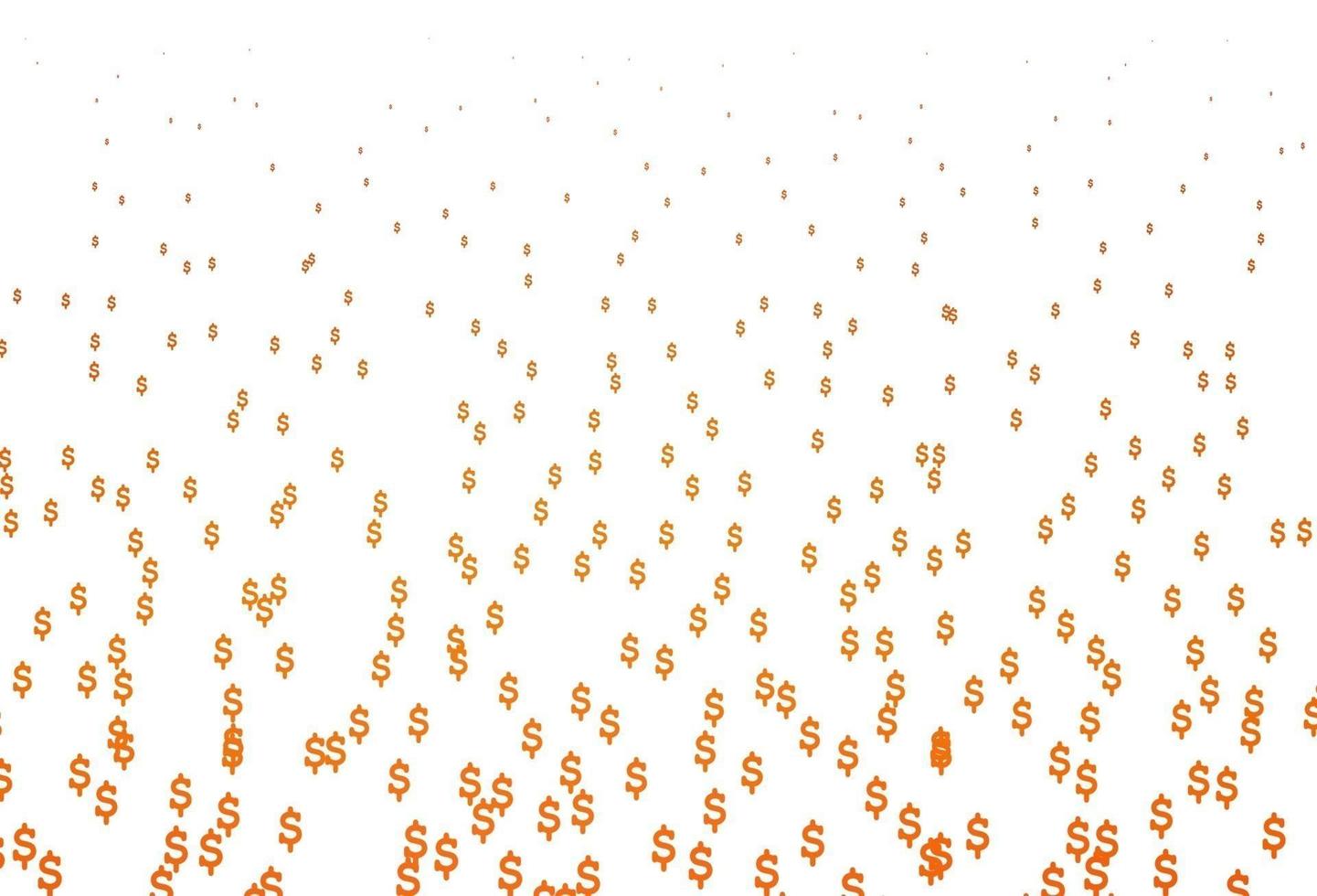 Light Orange vector cover with Dollar signs.