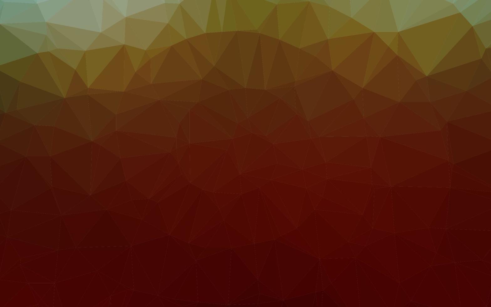 Diseño abstracto de polígono vectorial rojo y verde oscuro. vector