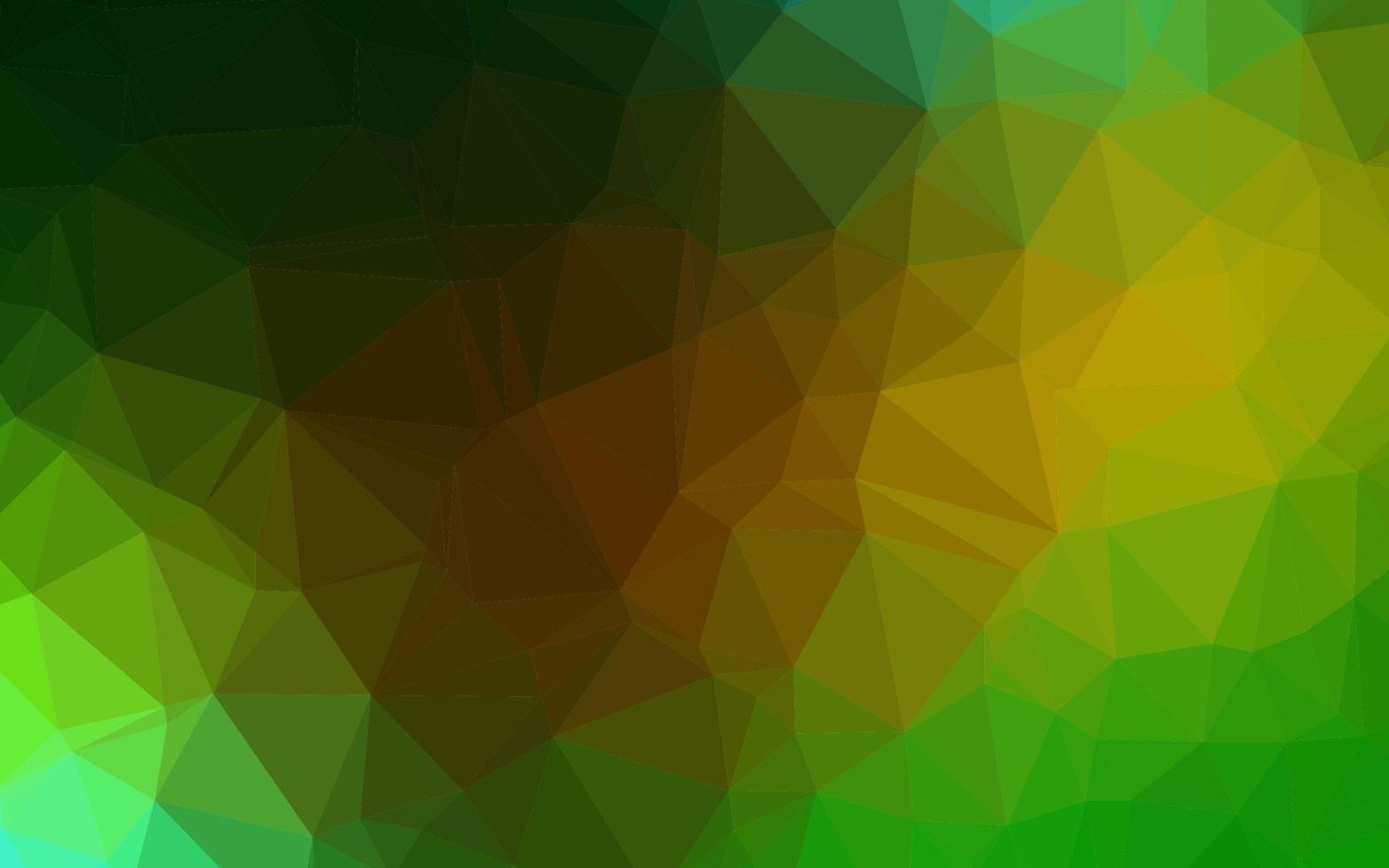 Dark Green, Yellow vector polygonal template.