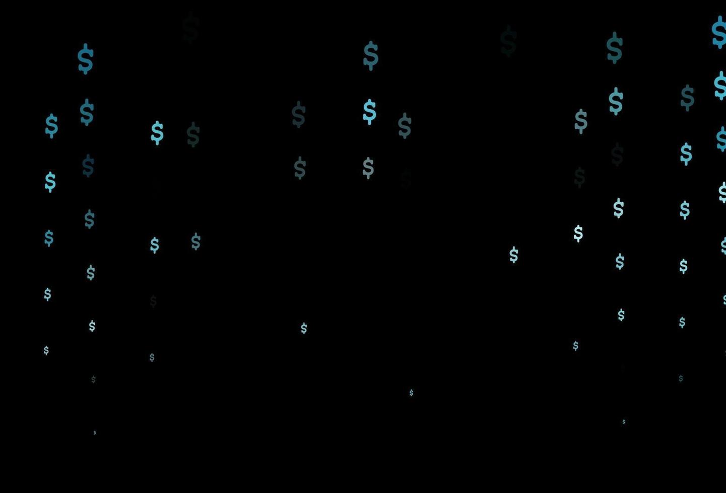 Dark BLUE vector pattern with Dollar.