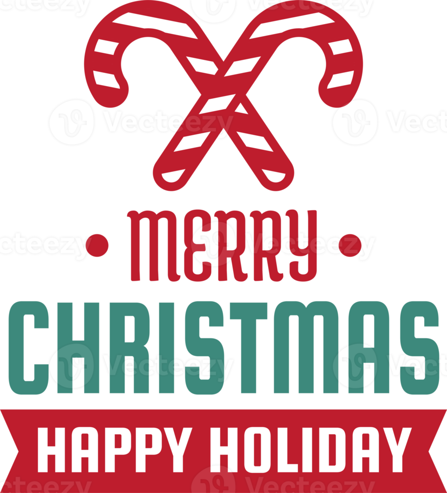 Merry Christmas and happy new year lettering and quote illustration png