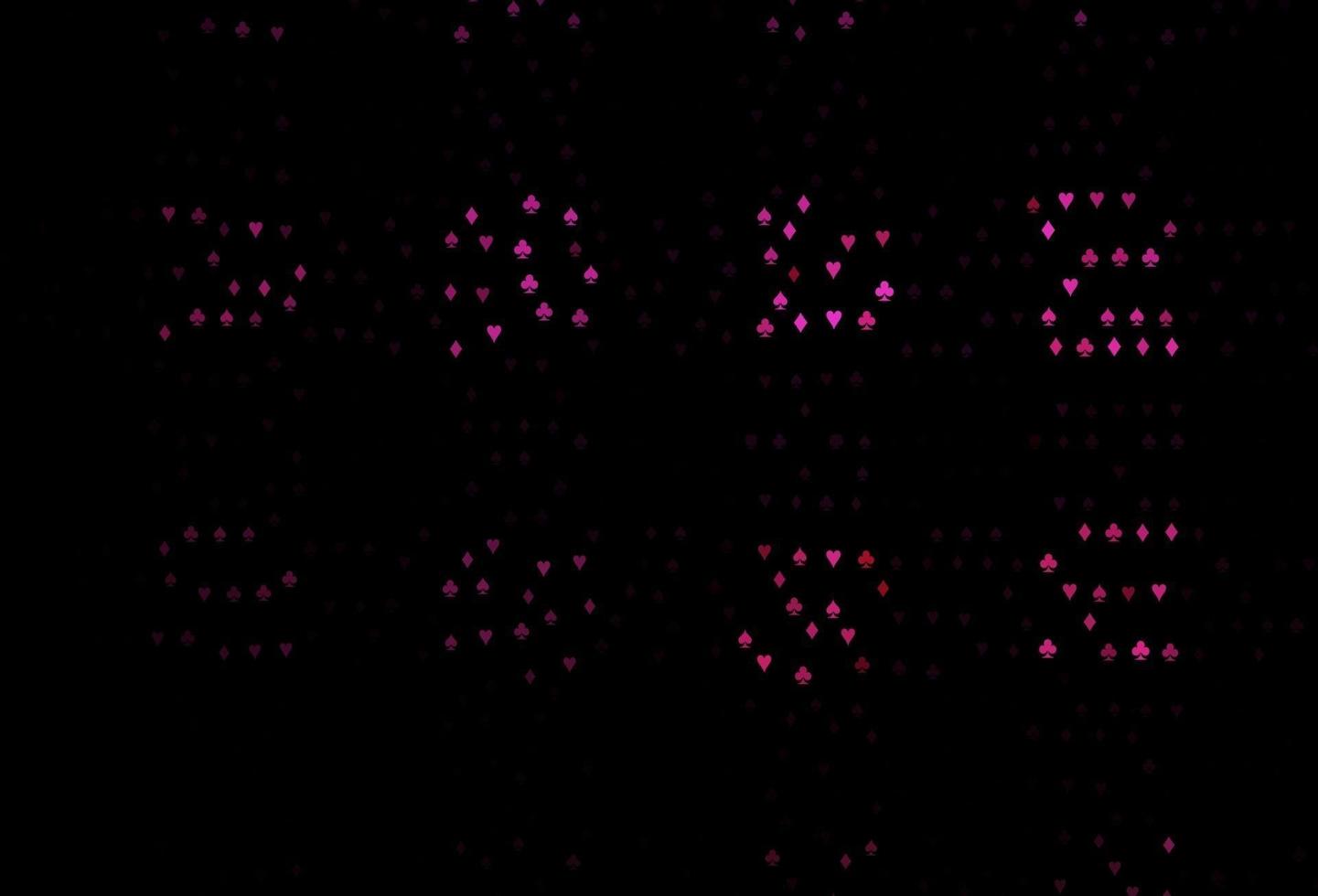 Dark Pink vector texture with playing cards.