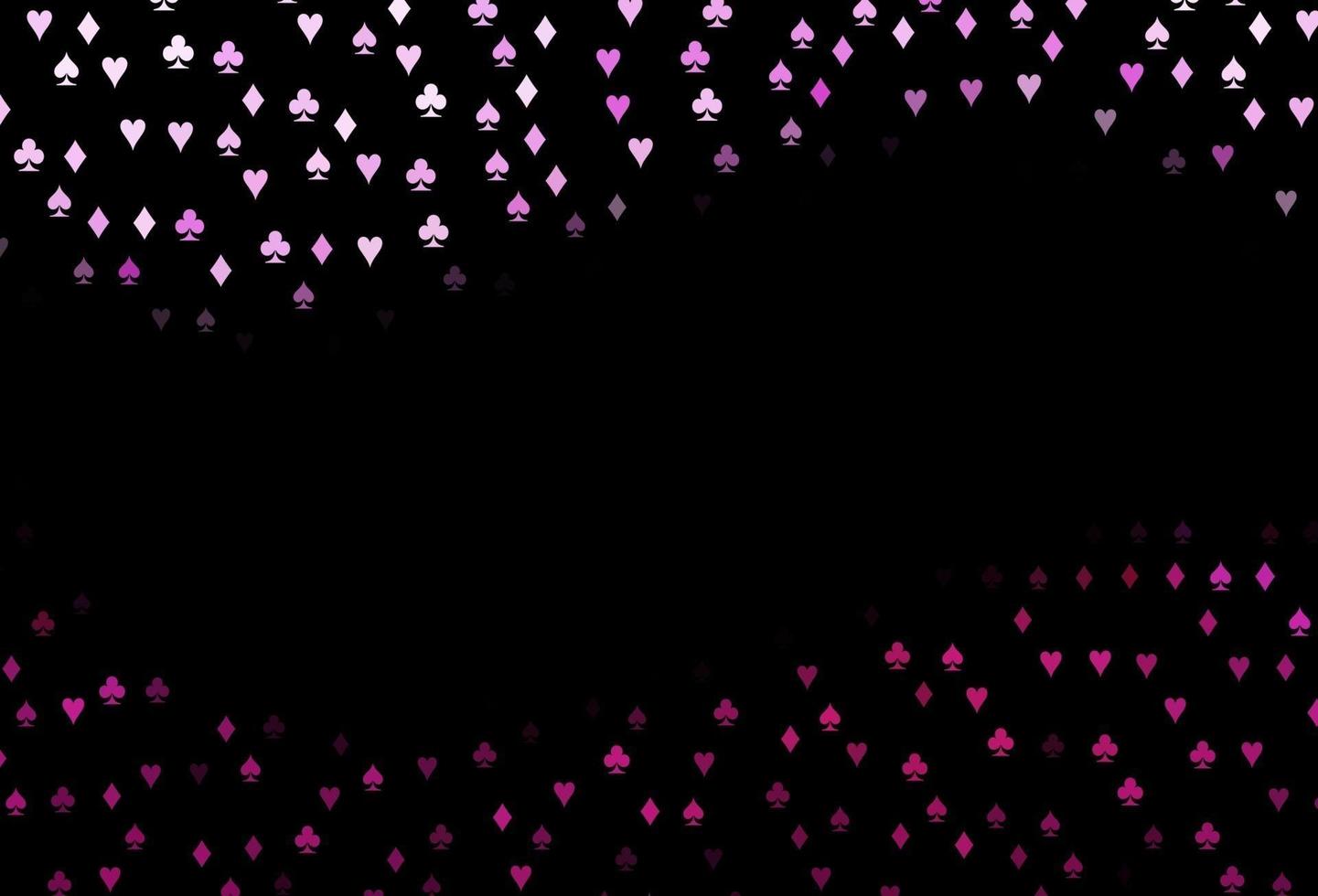 Dark Pink vector cover with symbols of gamble.