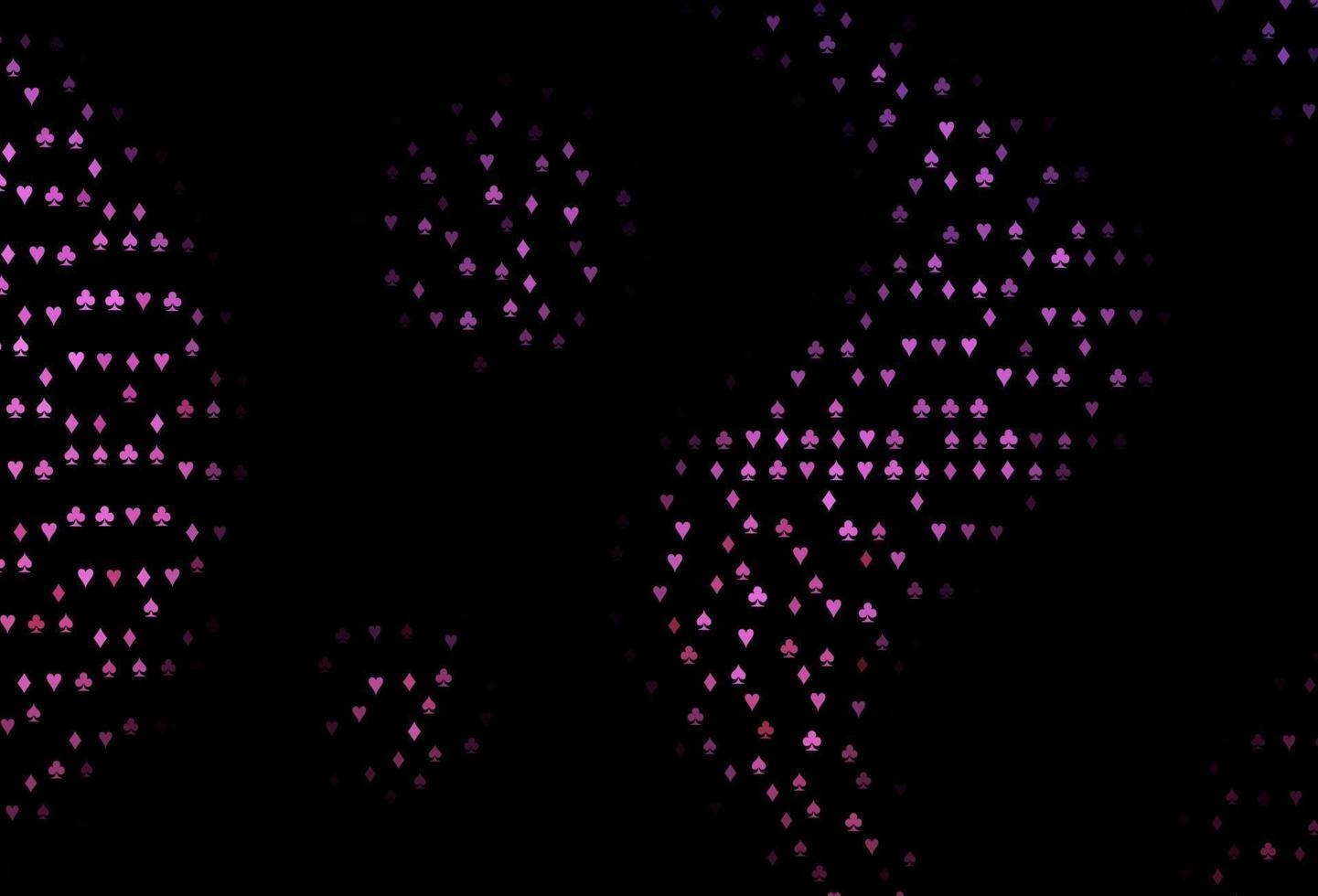 Dark Pink vector pattern with symbol of cards.