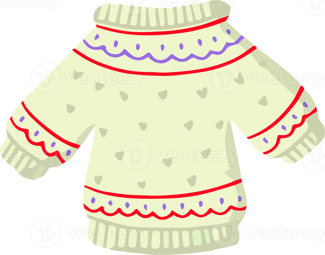 Hand Drawn Christmas sweater illustration png