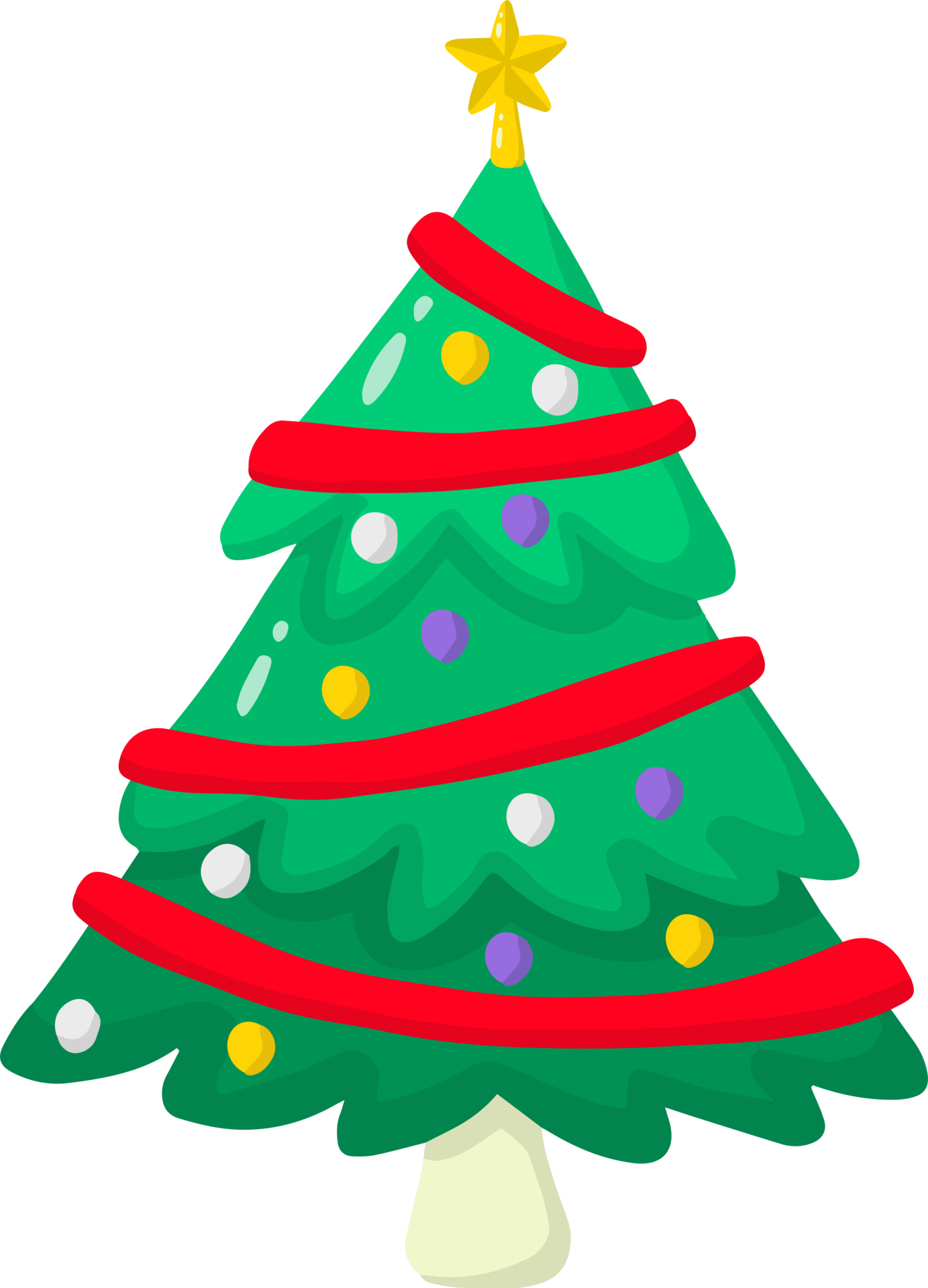Hand Drawn christmas tree illustration 12230817 PNG