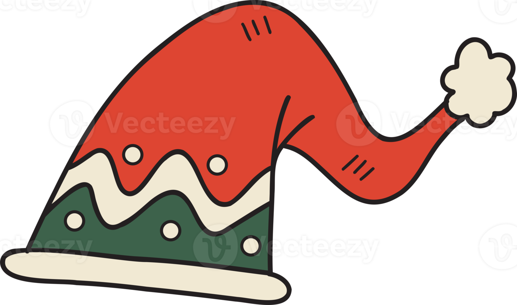 hand gezeichnete weihnachtshutillustration png