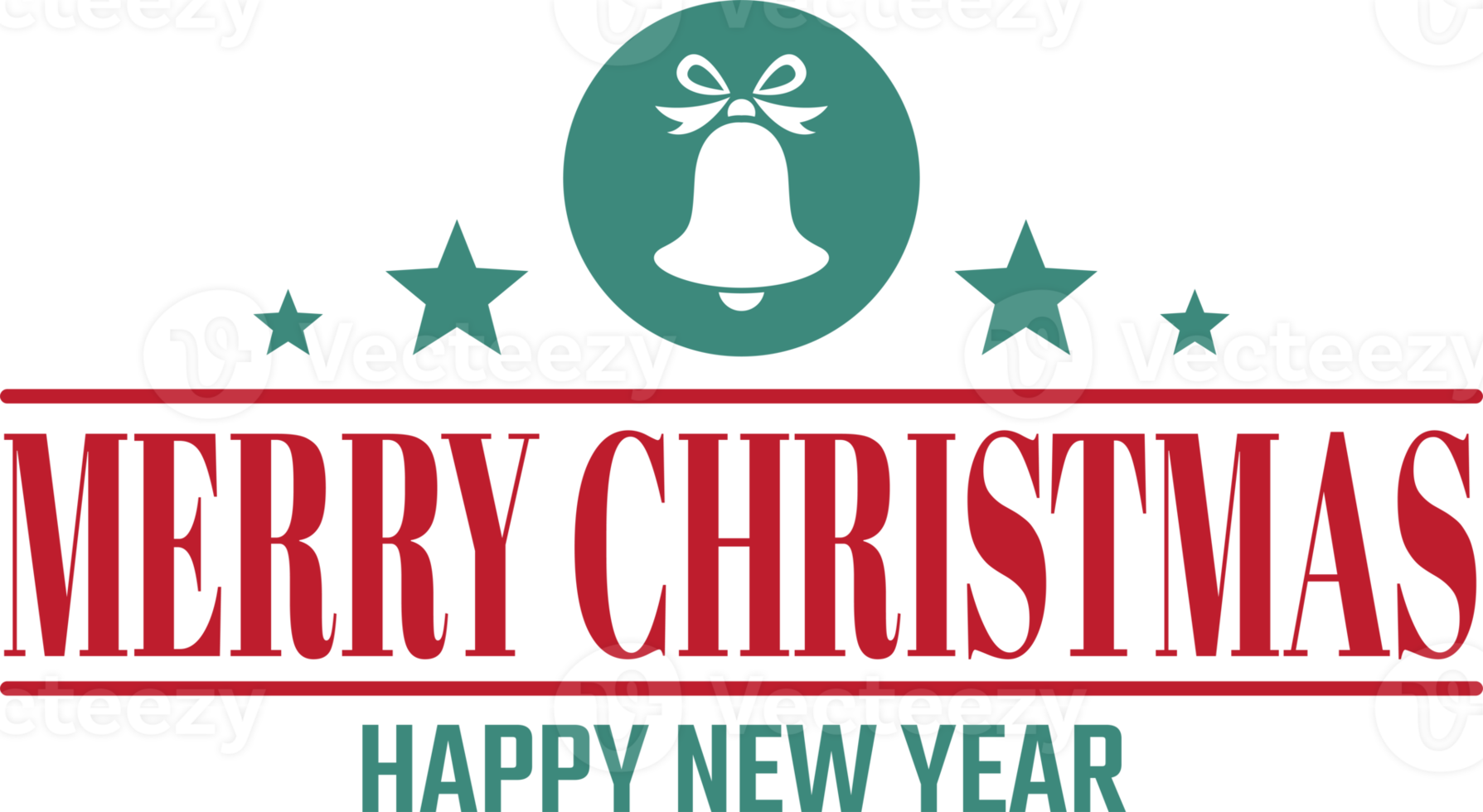 Merry Christmas and happy new year lettering and quote illustration png