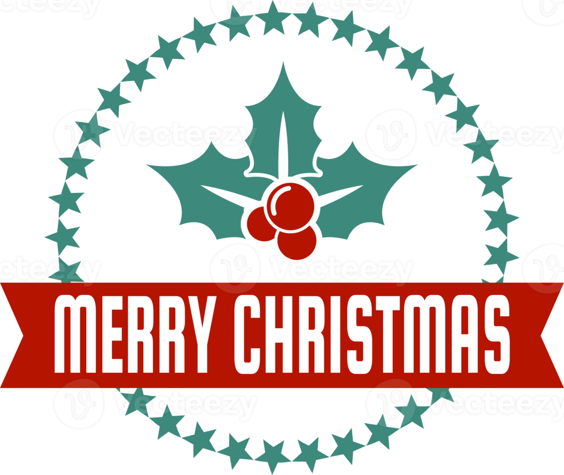 Merry Christmas lettering and quote illustration png