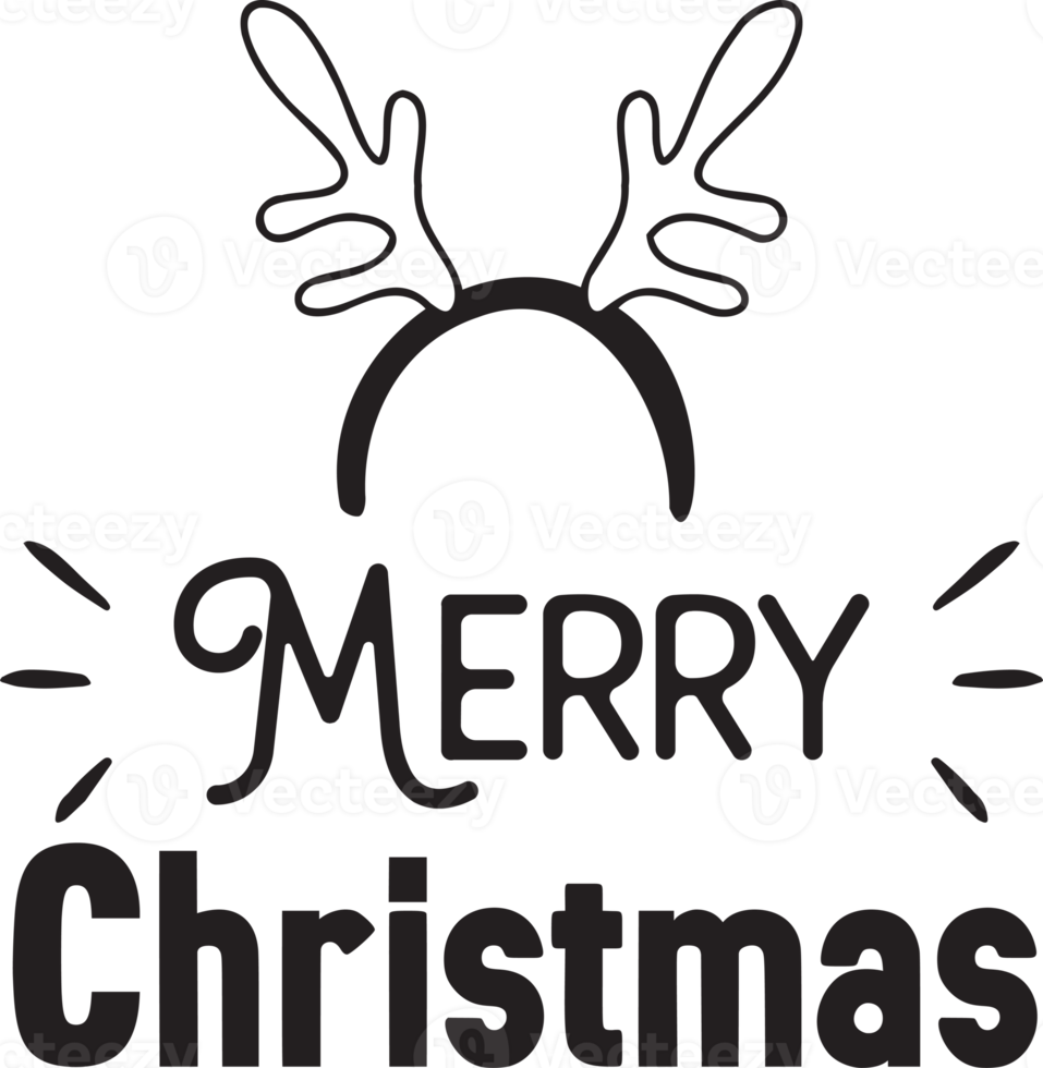 Merry Christmas lettering and quote illustration png