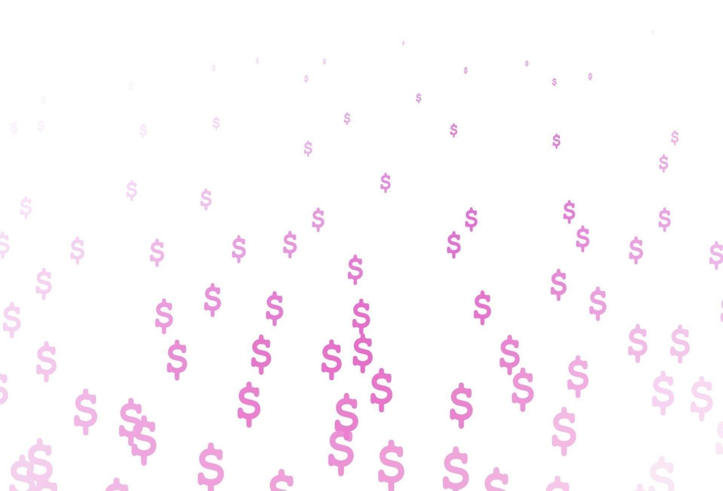 plantilla de vector rosa claro con dólar.