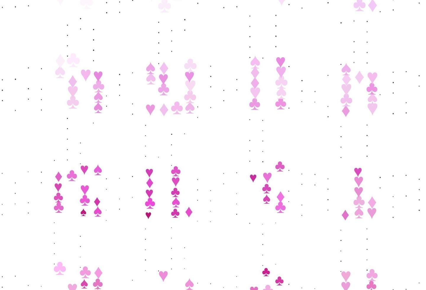 Light Pink vector pattern with symbol of cards.