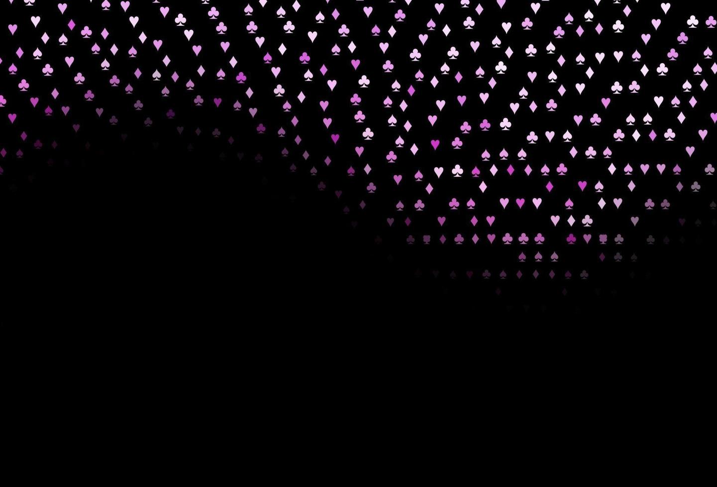 Dark Pink vector pattern with symbol of cards.