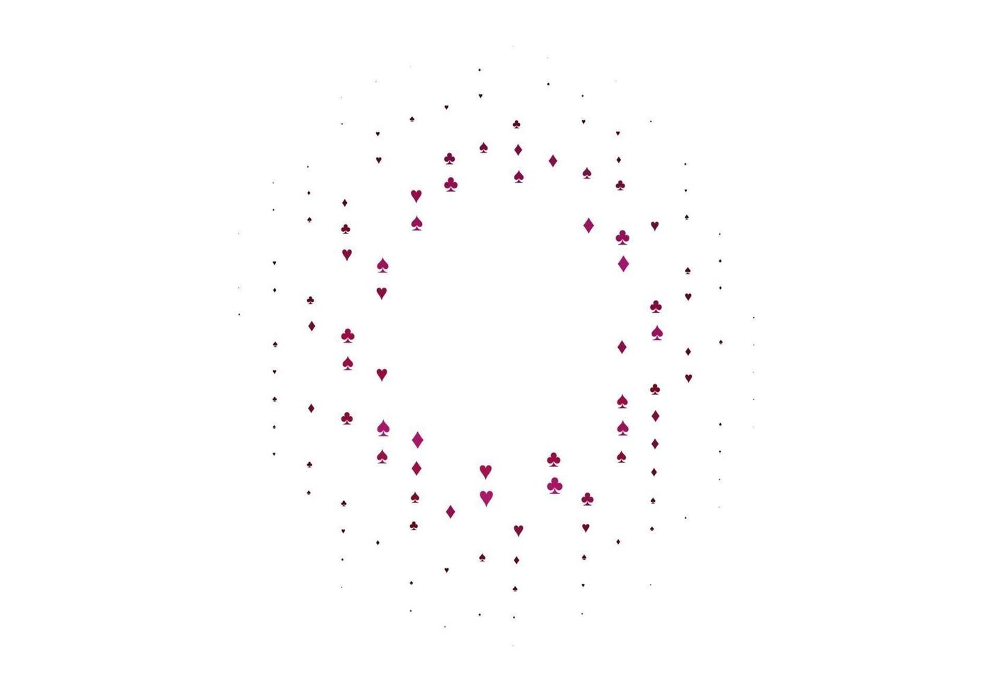 Light Pink vector cover with symbols of gamble.