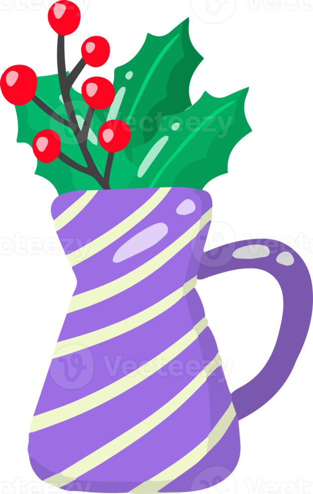 Free dibujado a mano ilustración de jarra de flores de navidad 12231009 PNG with Transparent Background Free dibujado a mano ilustración de jarra de flores de navidad 12231009 PNG with Transparent Background