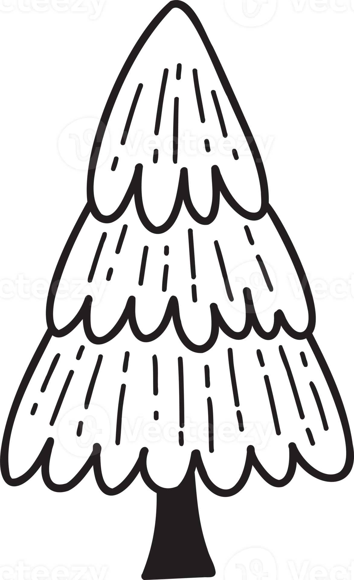 Hand Drawn christmas tree illustration 12231026 PNG