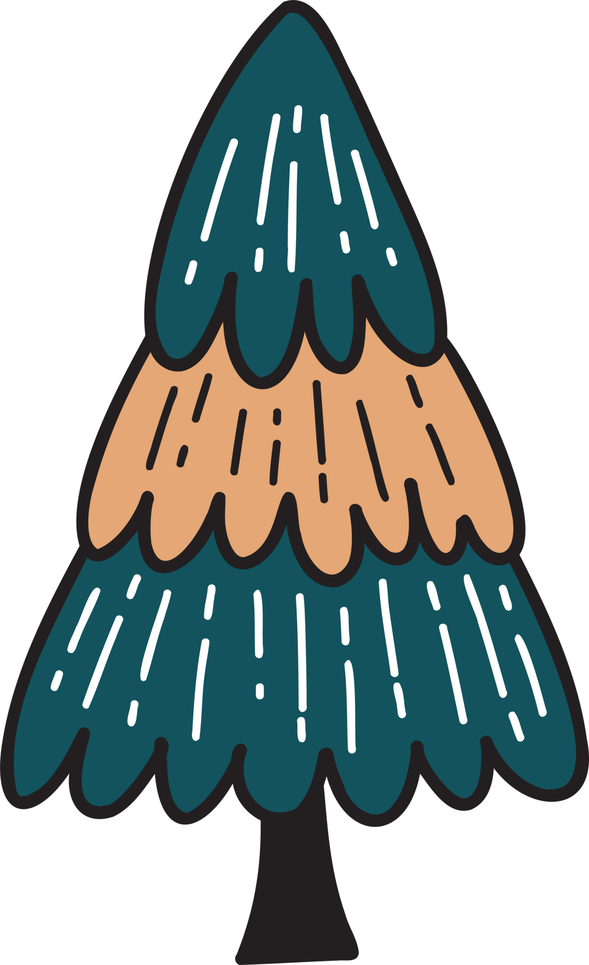 Hand Drawn christmas tree illustration 12231031 PNG