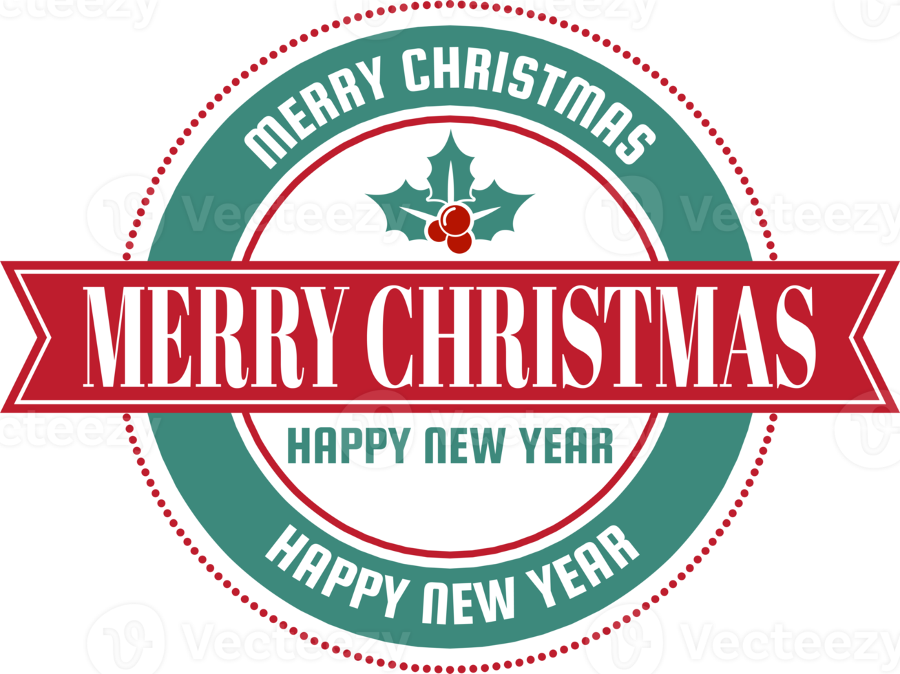 Merry Christmas and happy new year lettering and quote illustration png