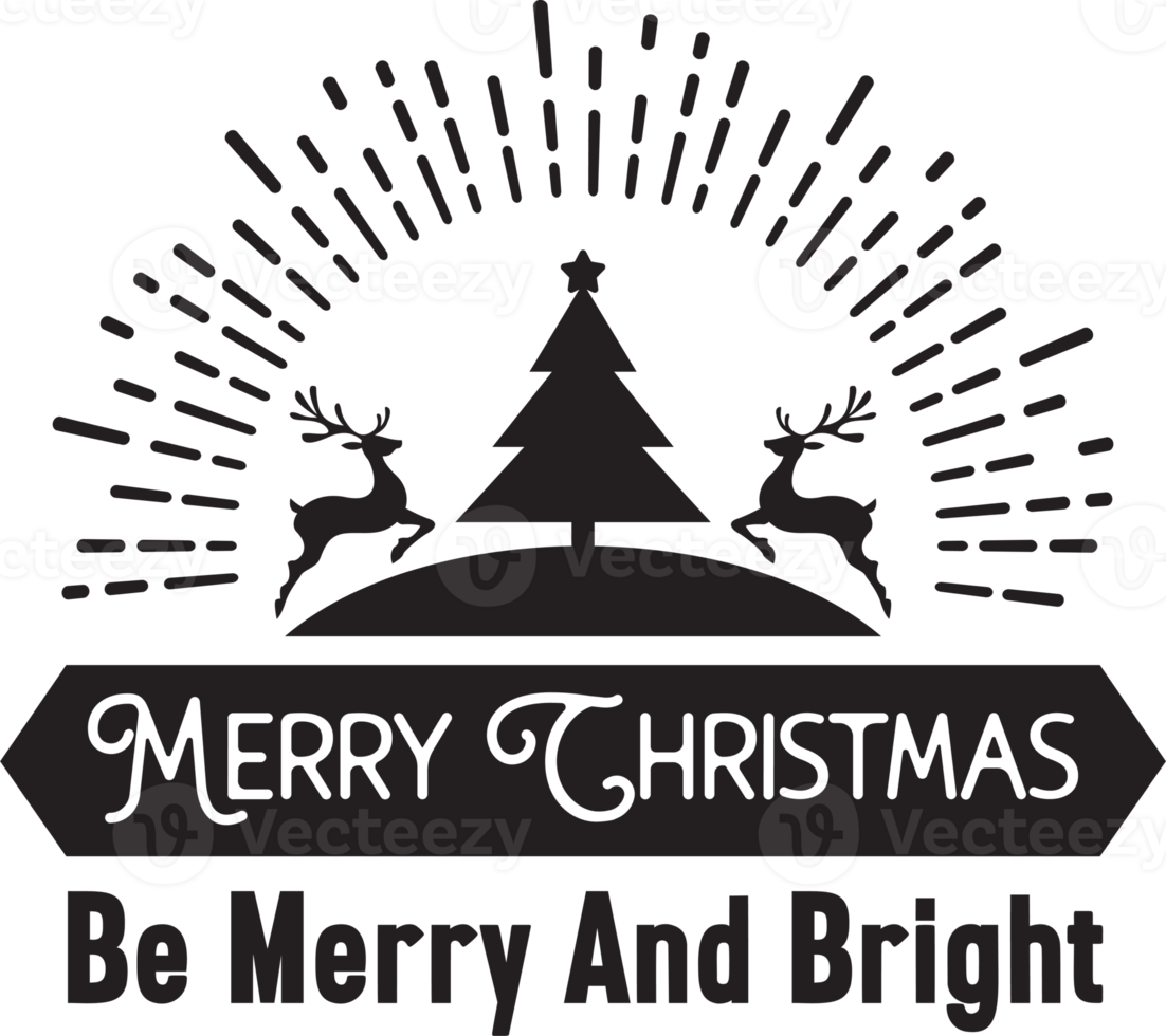 be merry and bright lettering and quote illustration png