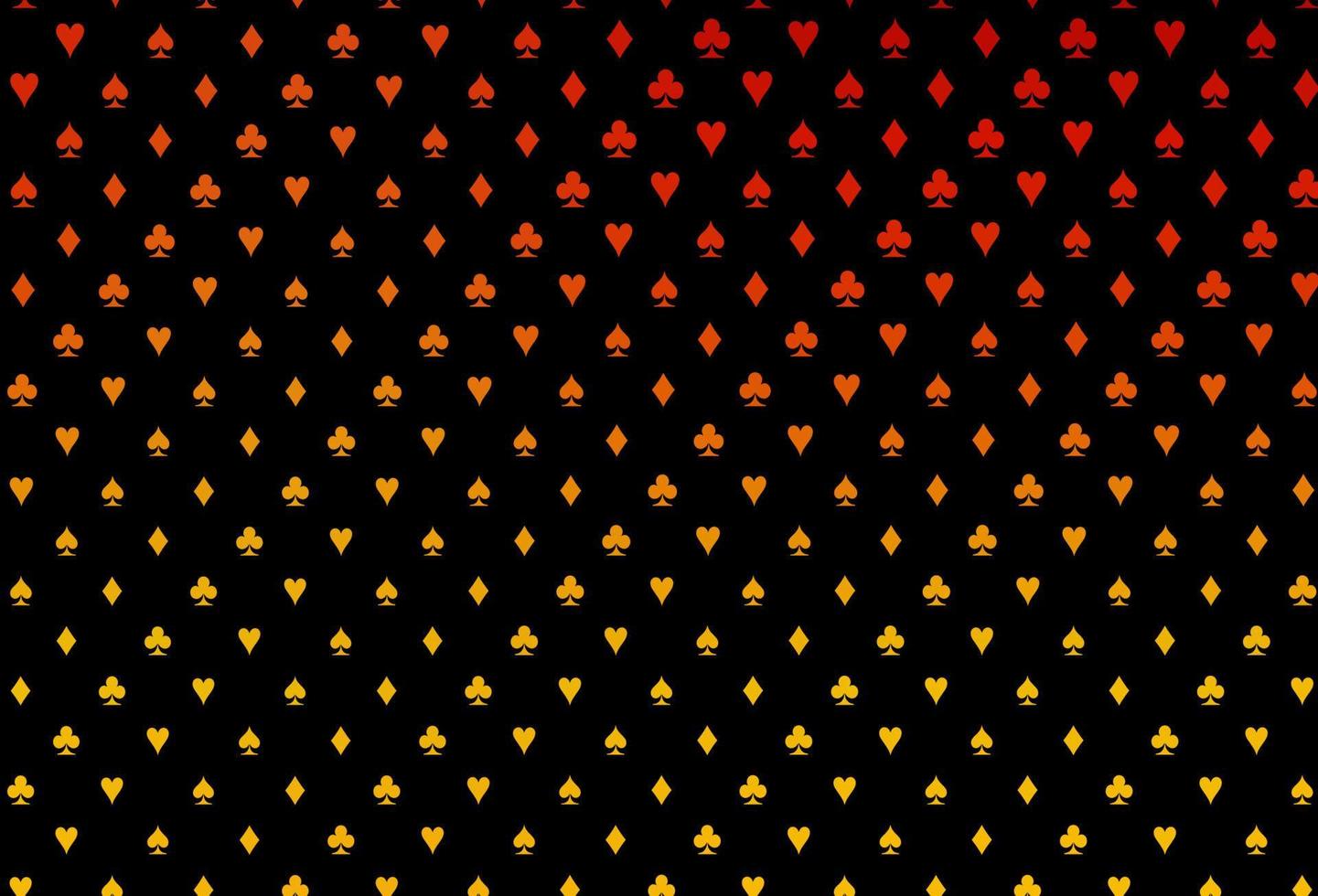 Dark orange vector template with poker symbols.