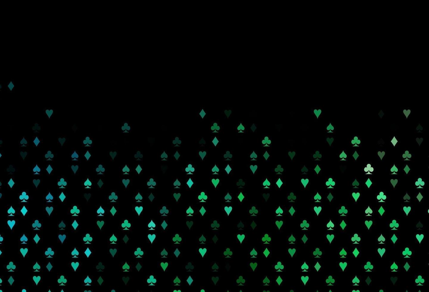 Dark Blue, Green vector pattern with symbol of cards.