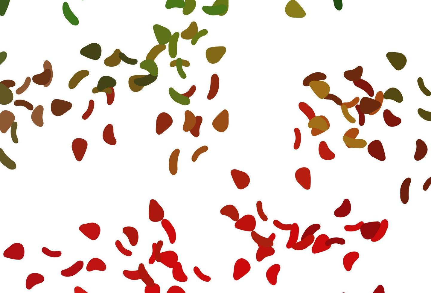plantilla de vector verde claro, rojo con formas de memphis.