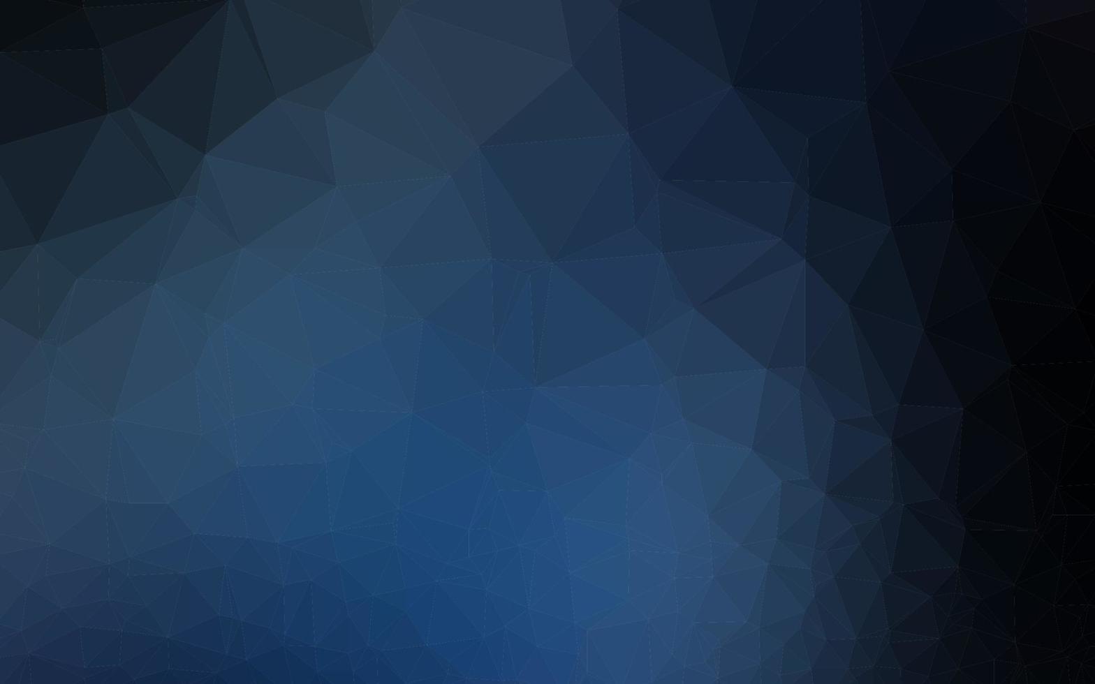 Dark BLUE vector polygonal background.