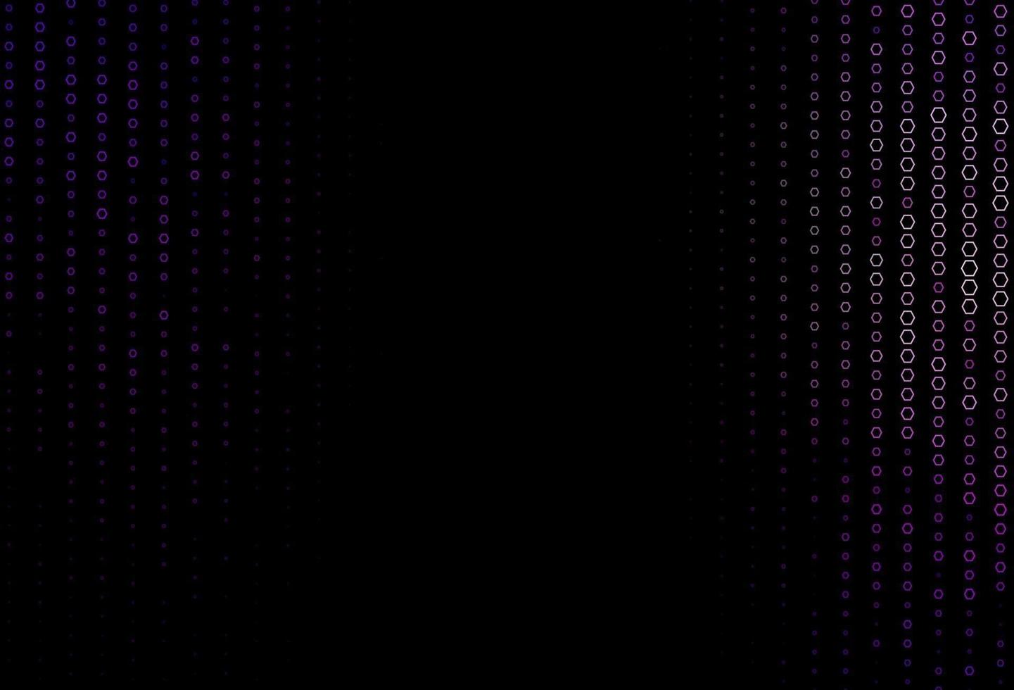 Dark Purple vector template in hexagonal style.