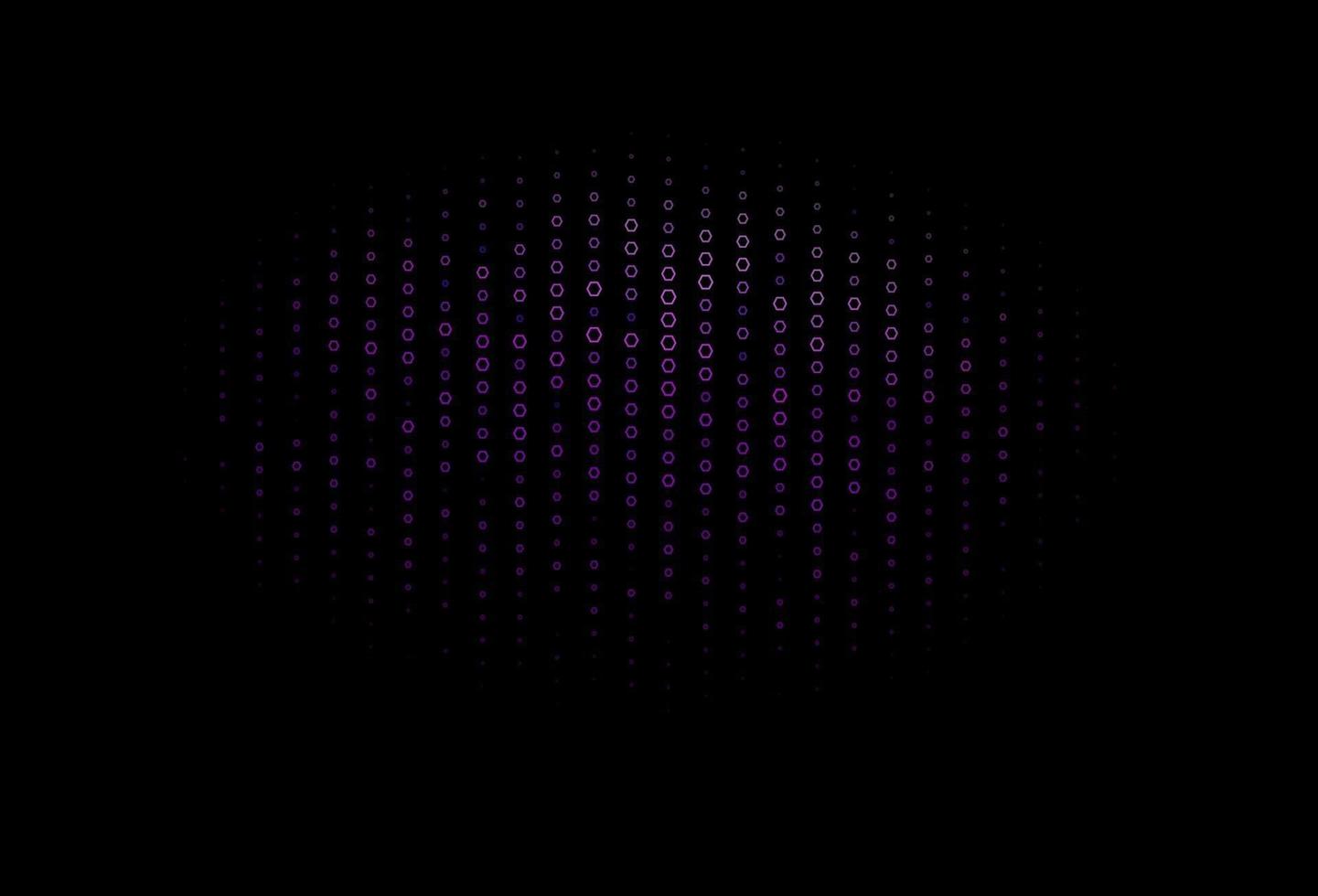 Dark Purple vector cover with set of hexagons.