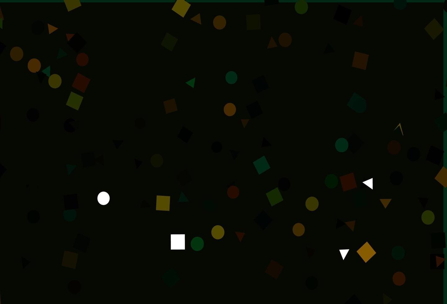 Light Green, Yellow vector background with triangles, circles, cubes.