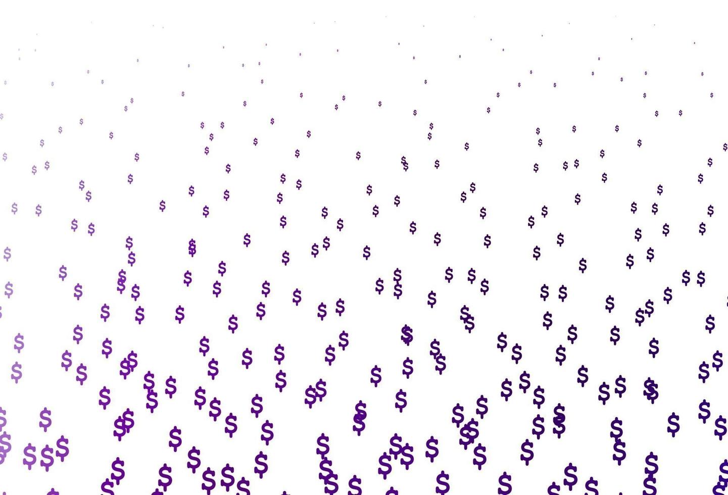 Dark Purple vector background with Dollar.