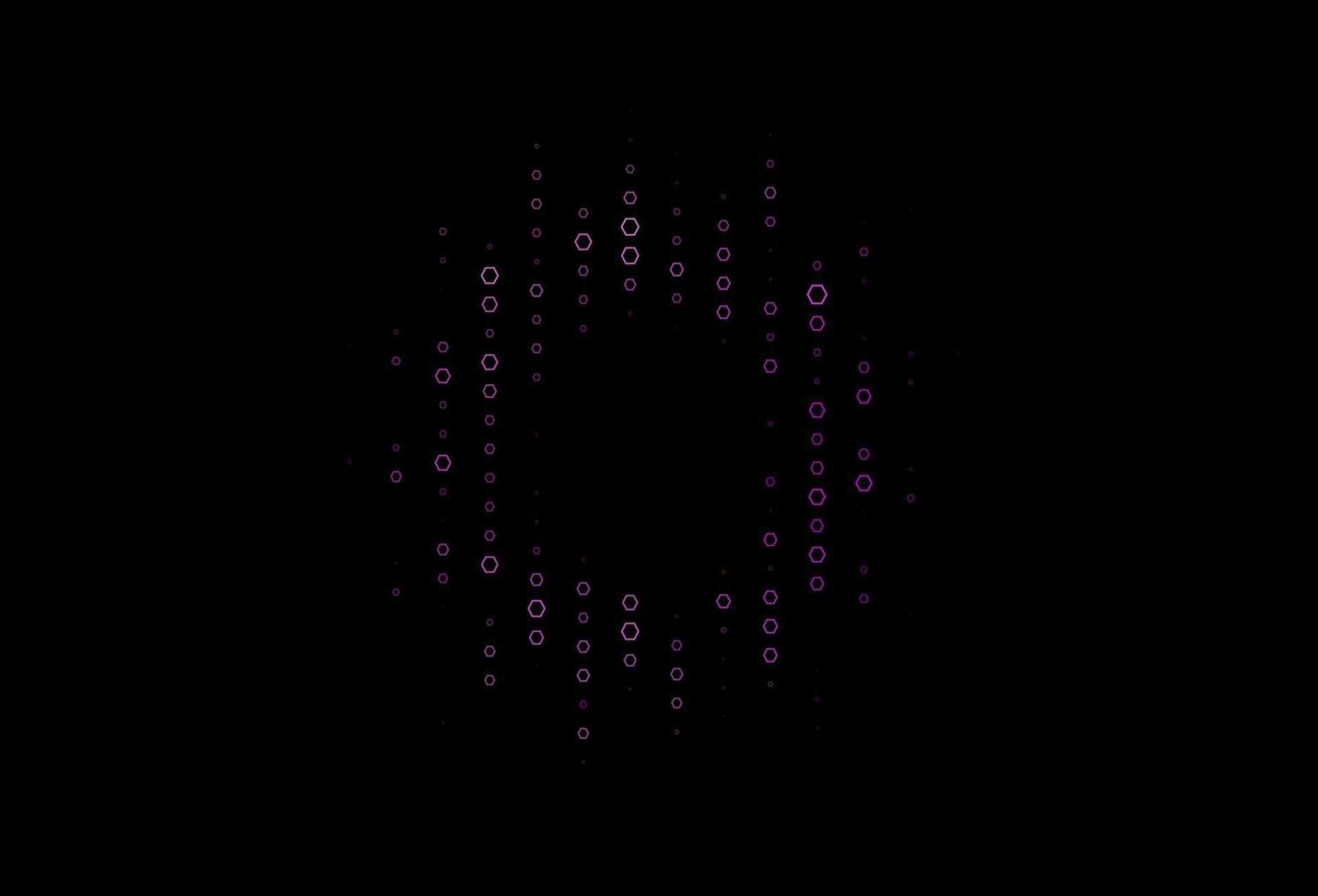 Dark Purple vector template in hexagonal style.