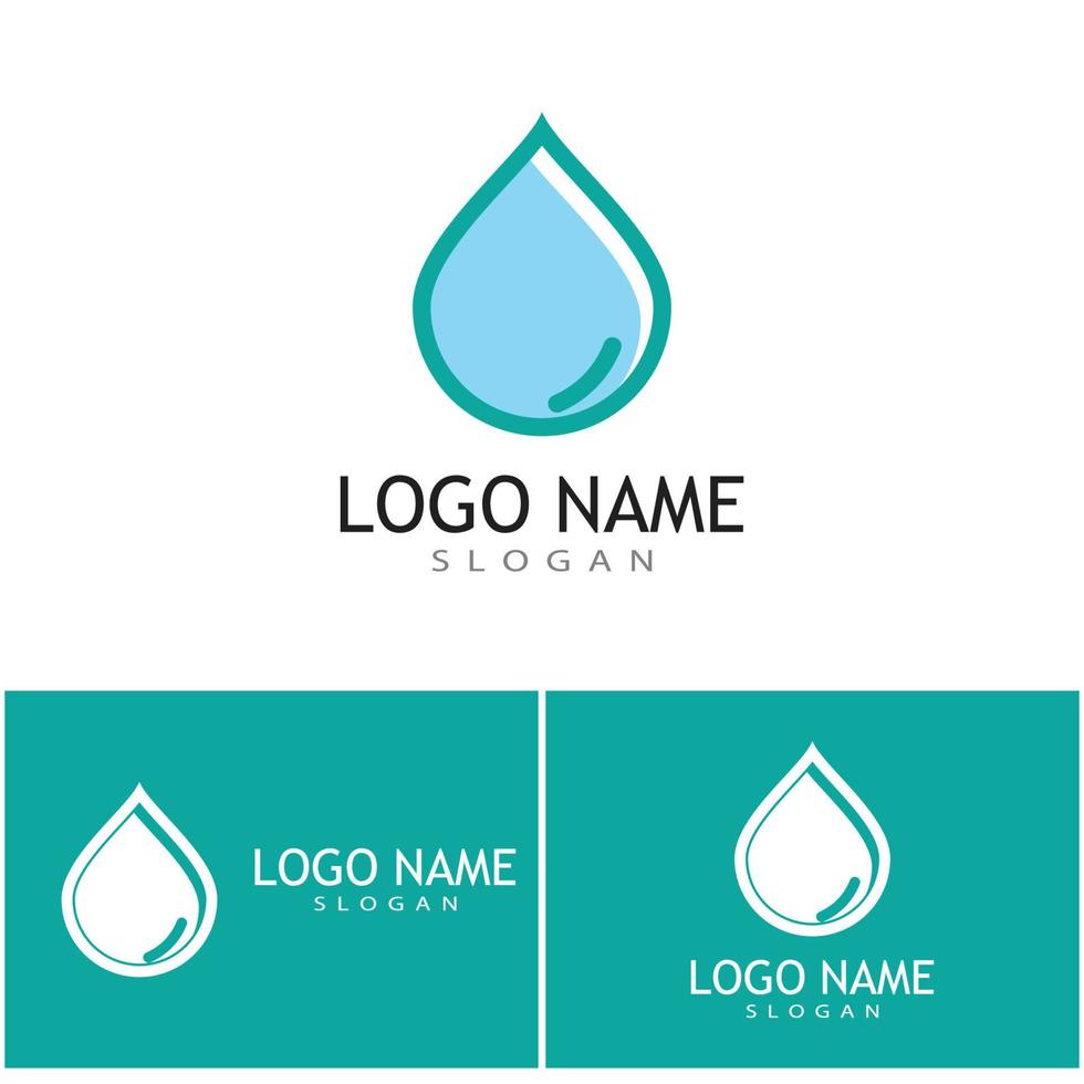 Water drop illustration logo vector design