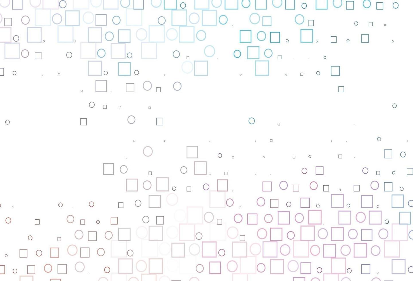 Light Blue, Red vector pattern with spheres, squares.