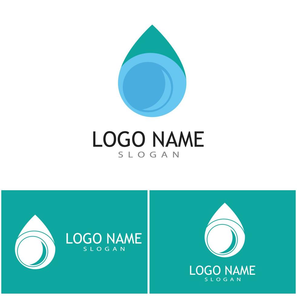 diseño de vector de logotipo de ilustración de gota de agua