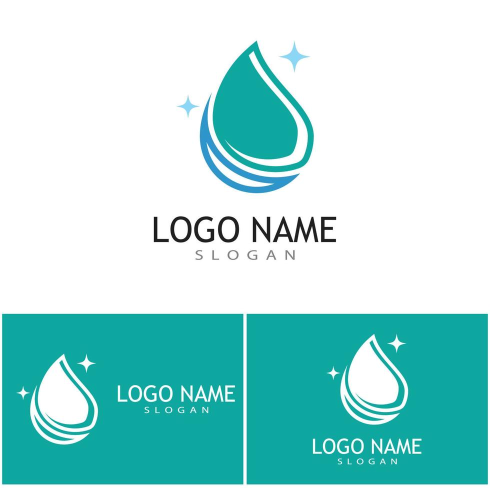 Water drop illustration logo vector design