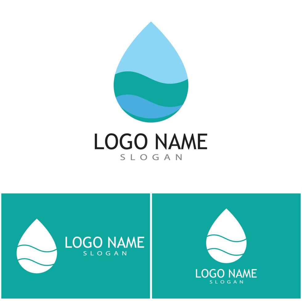 Water drop illustration logo vector design