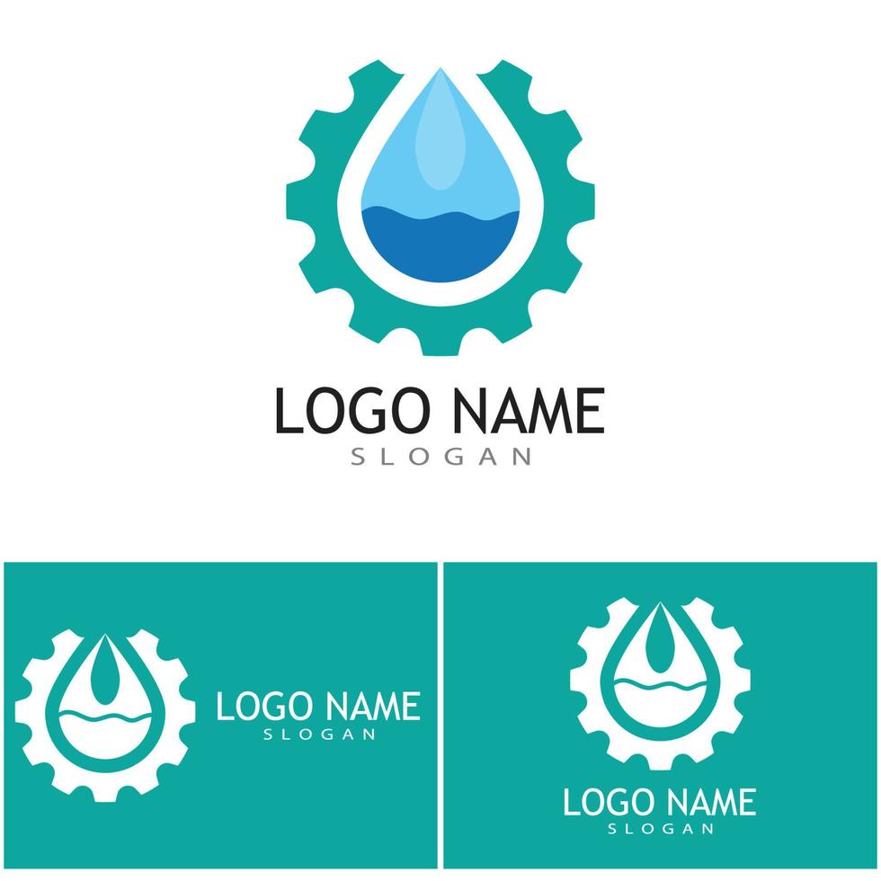 diseño de vector de logotipo de ilustración de gota de agua