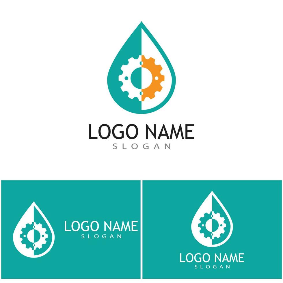 Water drop illustration logo vector design