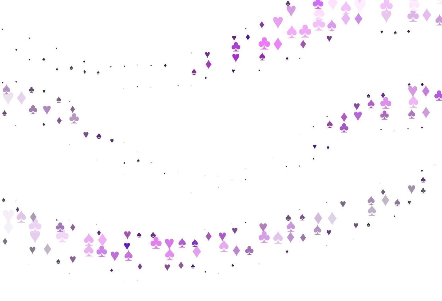 Light Purple vector texture with playing cards.