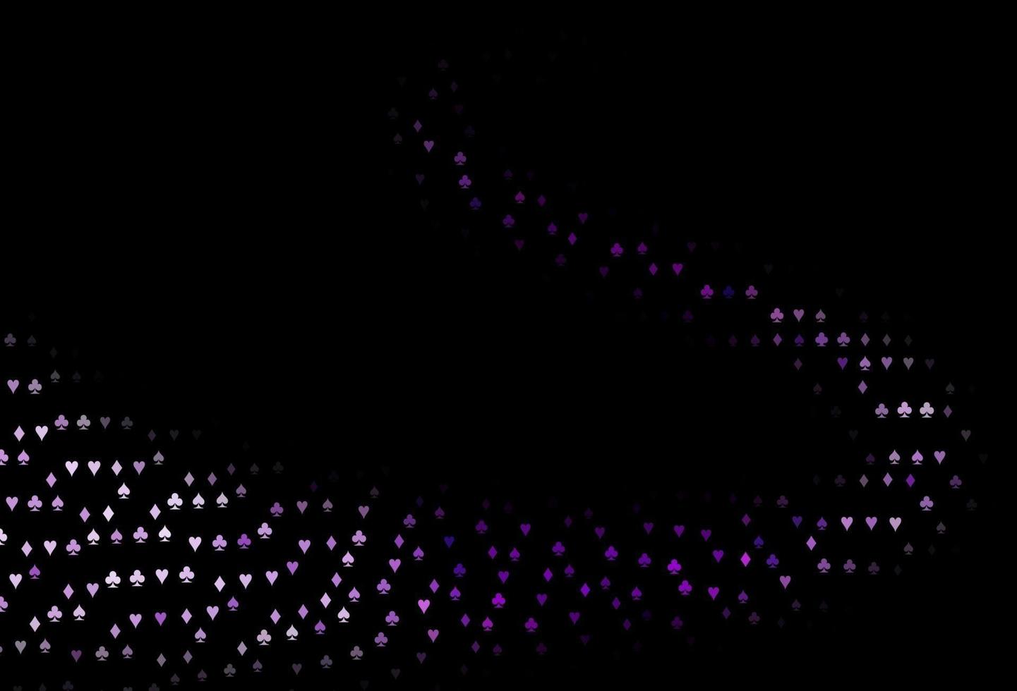 Dark Purple vector pattern with symbol of cards.