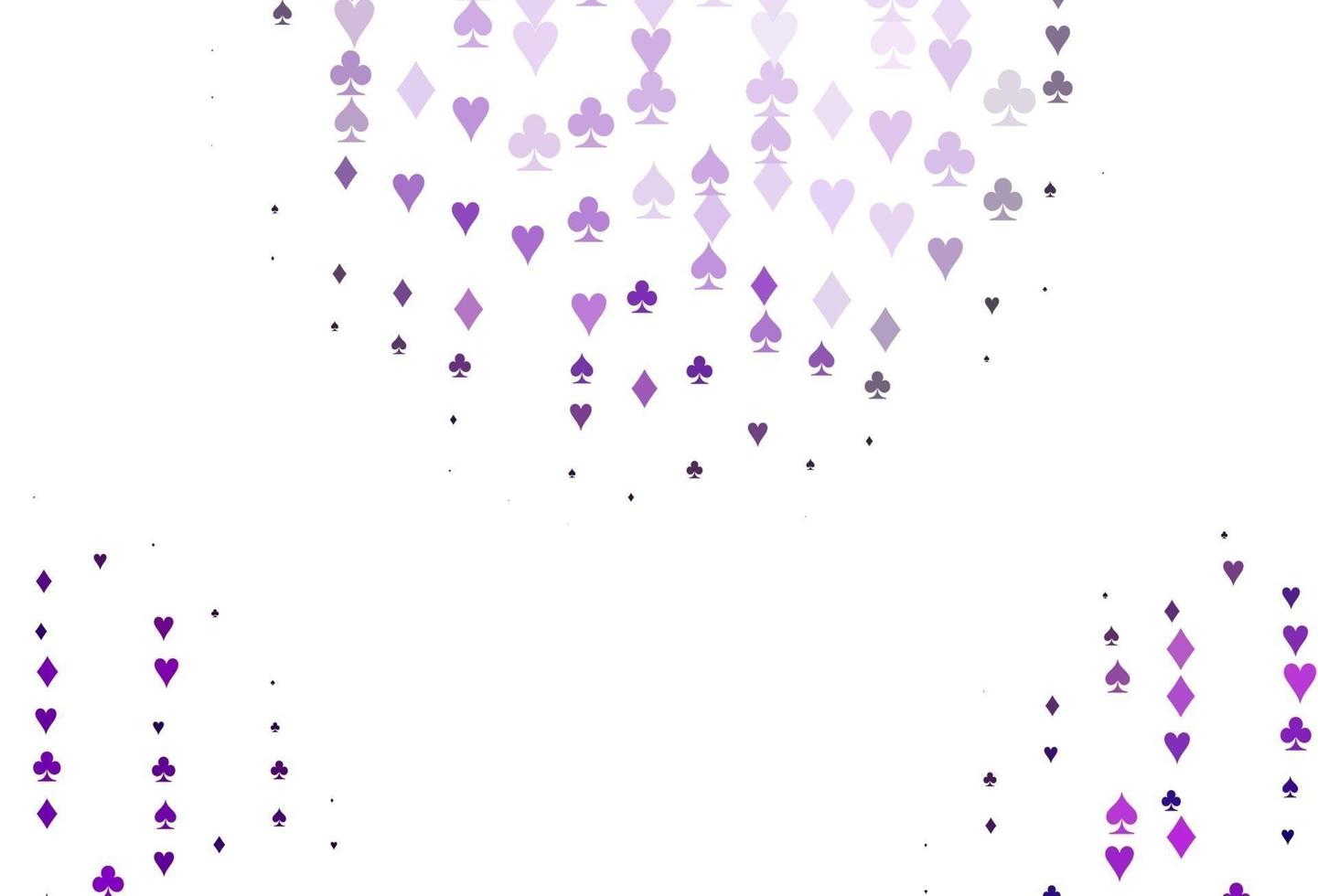 Light Purple vector pattern with symbol of cards.