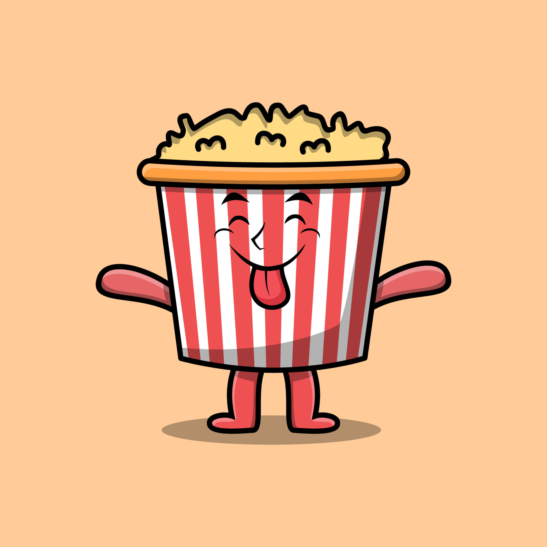 Cute cartoon Popcorn with flashy expression 12231869 Vector Art at Vecteezy