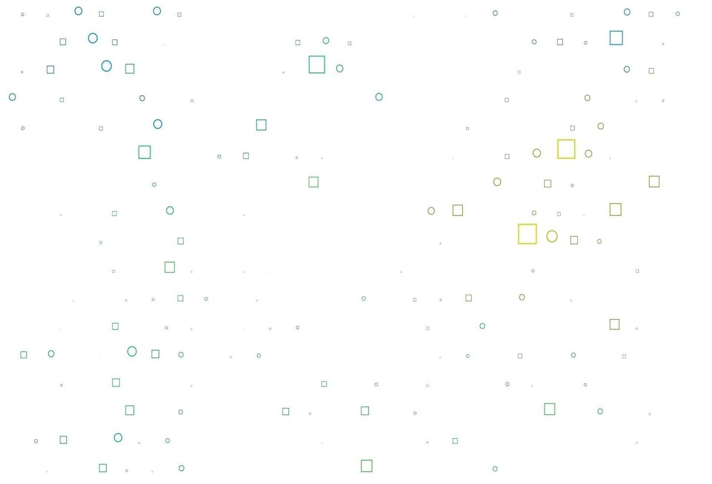 Light Blue, Yellow vector background with circles, rectangles.