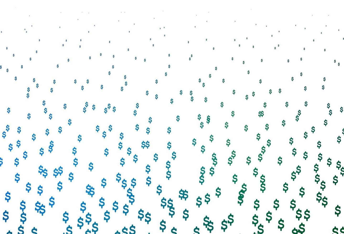 Dark Blue, Green vector texture with financial symbols.