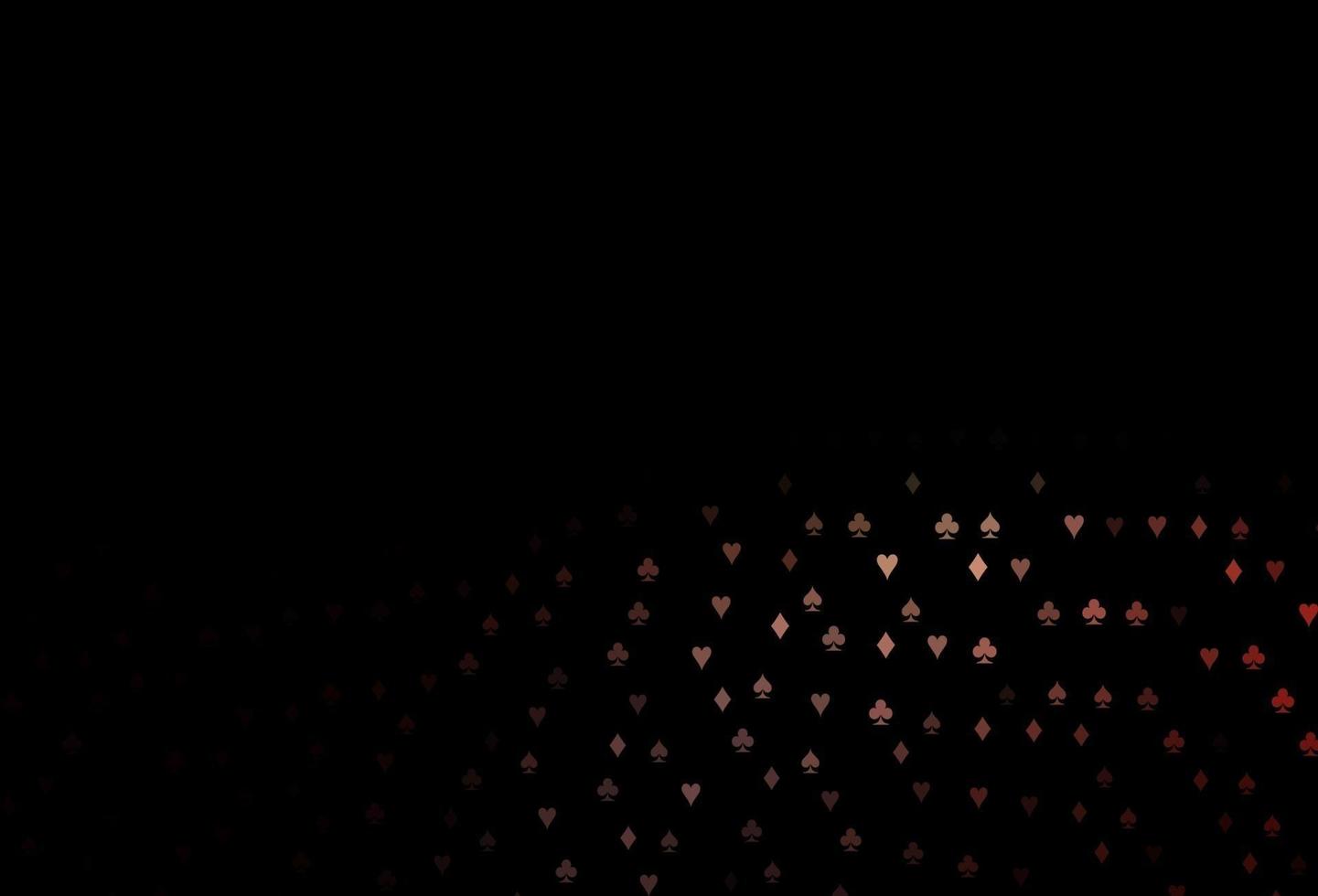 Dark Red vector cover with symbols of gamble.