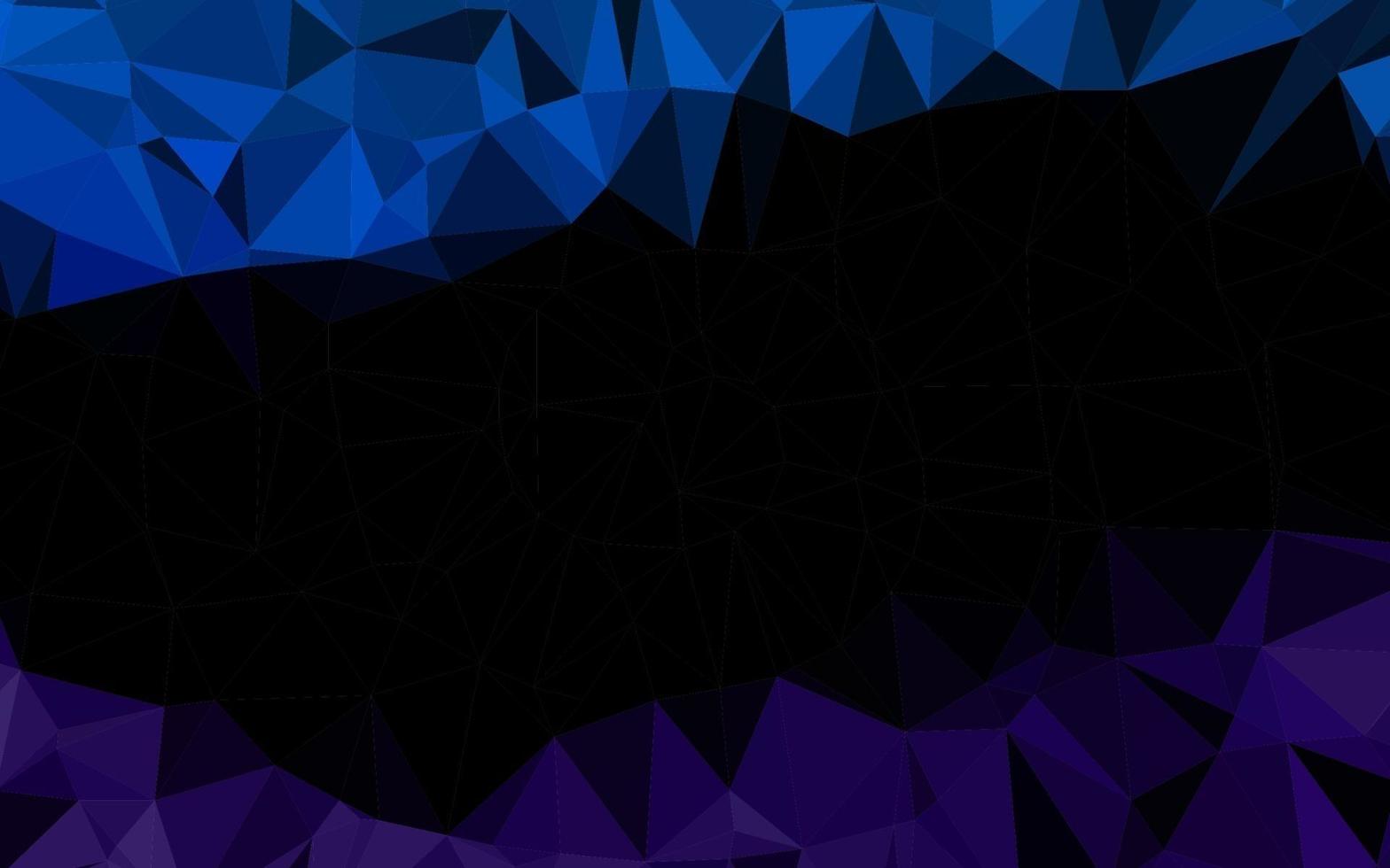 Dark Black vector abstract polygonal layout.